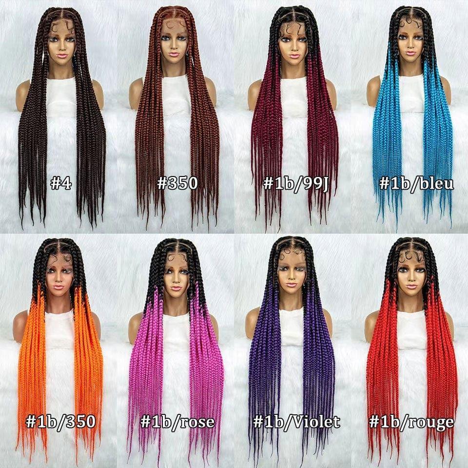 BAISI Large full lace braid many different colors synthetic hair
