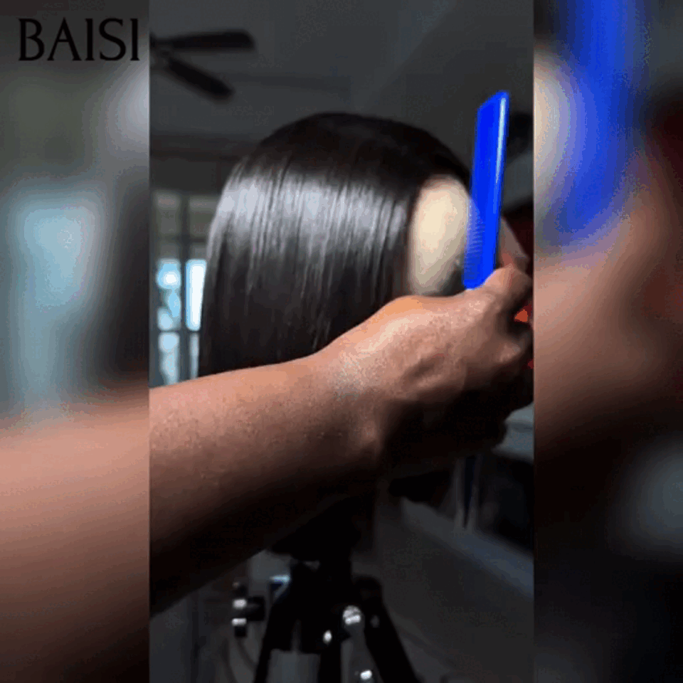 BAISI BAS Prix 13x4 lace frontal Perruque lisse NOIR 10 pouce Raw Hair 75€ ou 10 Pouces Vietnam Hair SDD bone straight en 100% Cheveux Humains