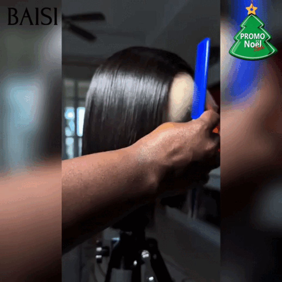 BAISI BAS Prix 13x4 lace frontal Perruque lisse NOIR 10 pouce Raw Hair 75€ ou 10 Pouces Vietnam Hair SDD bone straight en 100% Cheveux Humains