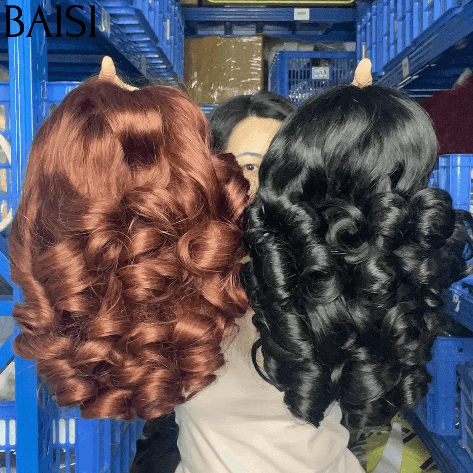 BAISI 2 parrucche 150€ bob egg wave 2 Colori 4X4 pizzo in 100% veri capelli umani