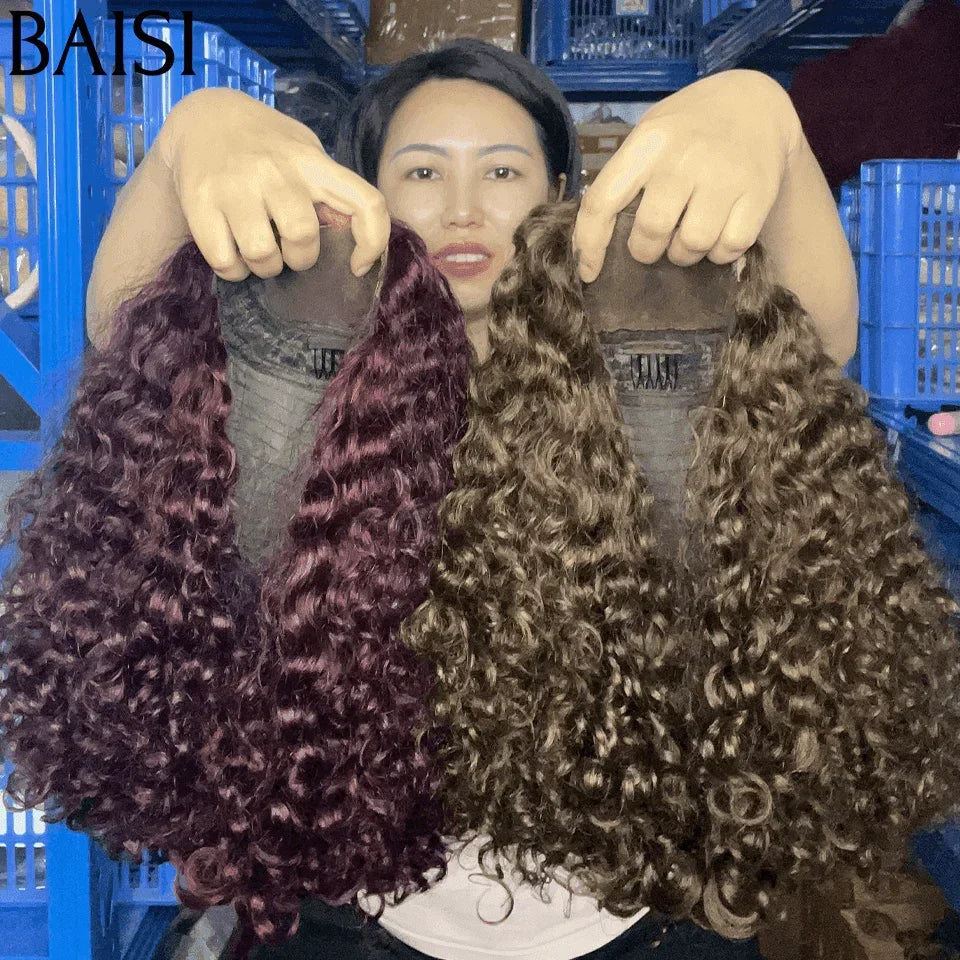 BAISI vendita lampo 2 parrucche 150€ 4X4 lace 250% densità water wave in 100% capelli umani veri
