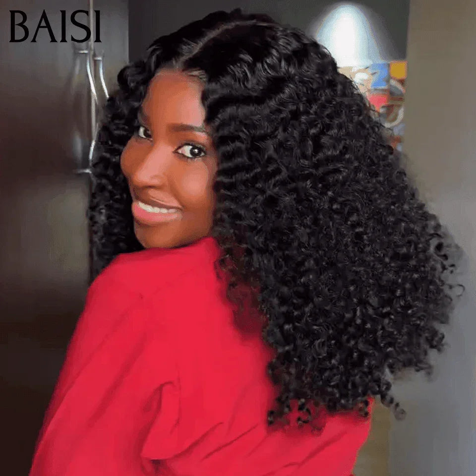 BAISI vente flash 2 Perruques 229€ T part lace noir 18 pouces et 4X4 lace mixte 14 pouces en 100% vrais cheveux humains FR38