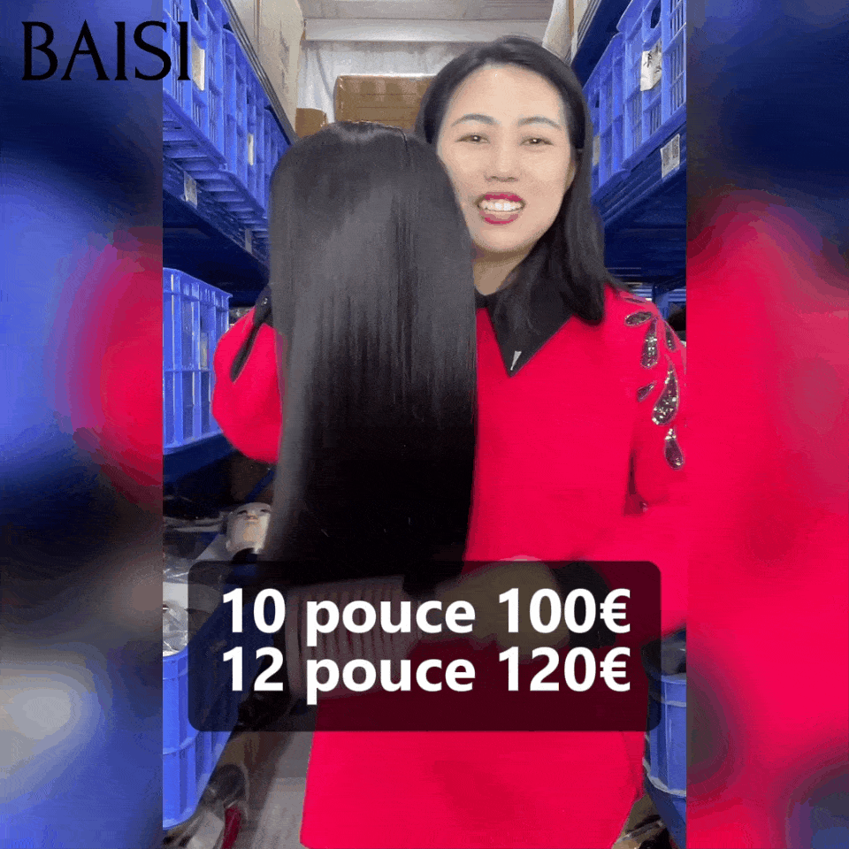 BAISI 100% Viêtnam Hair 2X6 Bob Perruque Naturelle Lisse BONE Straight 10 Pouce 100€ de luxe en 100% Cheveux humains FR38