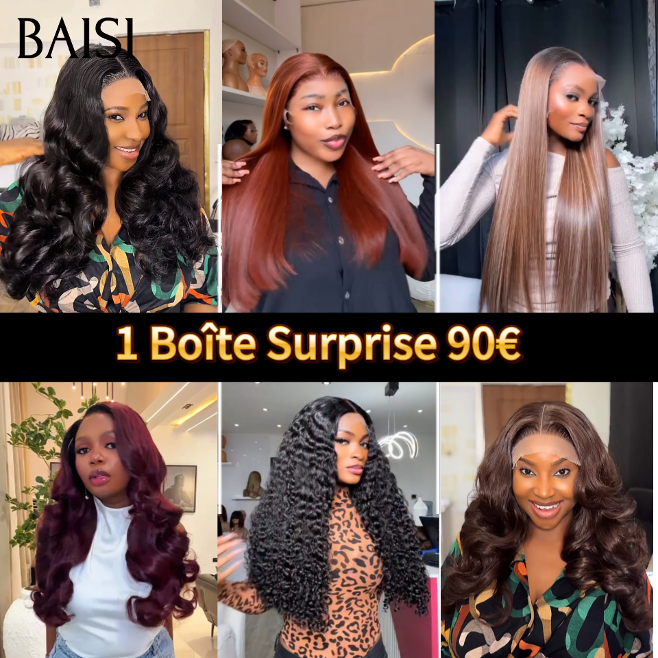 BAISI Boîte Surprise Soldes modèles au hasard selon le stock sans retour 90€  Facile à Revendre PROMO Prix Fournisseur Soldes en 100% Cheveux Humains