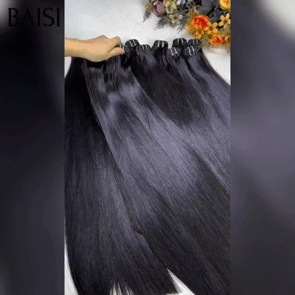 BAISI Facile à revendre Moitié prix 12A Grade 10 Boules de Tissages au prix en gros pour revendre qualité garantie Lisse 100% vrais cheveux humains MP50