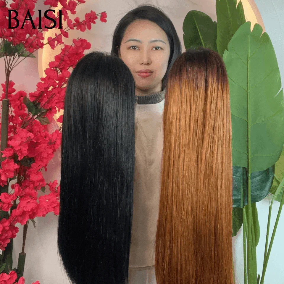 BAISI 100% Vietnam Hair 2 Perruques Lisse pour revendre 269€ 2X6 lace DE luxe 250% densité en 100% vrais cheveux humains BS65
