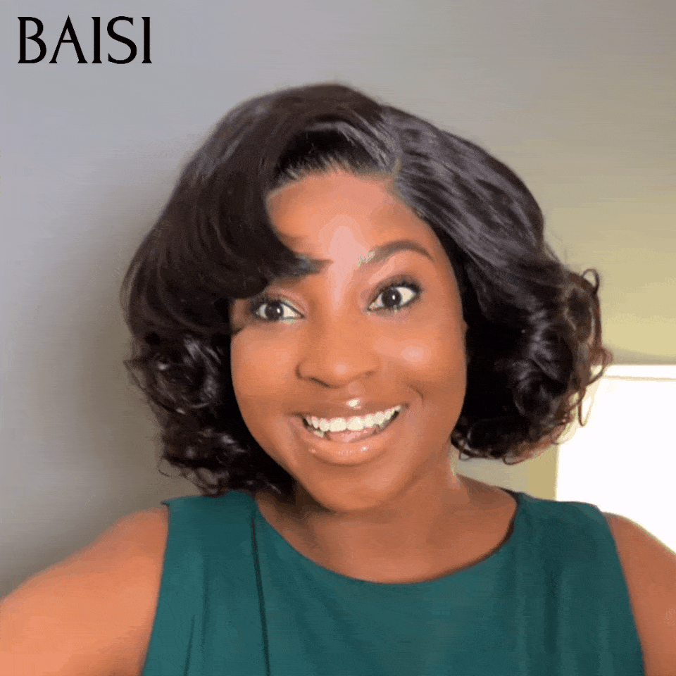 BAISI 13X4 Lace Custom Wig With Side Parting In Natural Color
