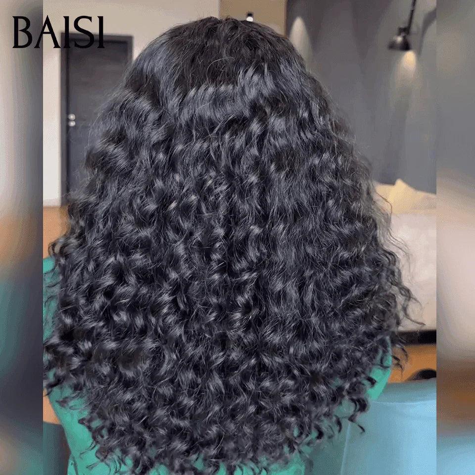 BAISI Achetez 2 perruques minimum au prix d'usine fournisseur 4x4 closure perruque bob Coupe carrée en 100% cheveux humains Natural wave ou T part afro curly wave 18 pouces 108€  (Pas Besoin de Code)