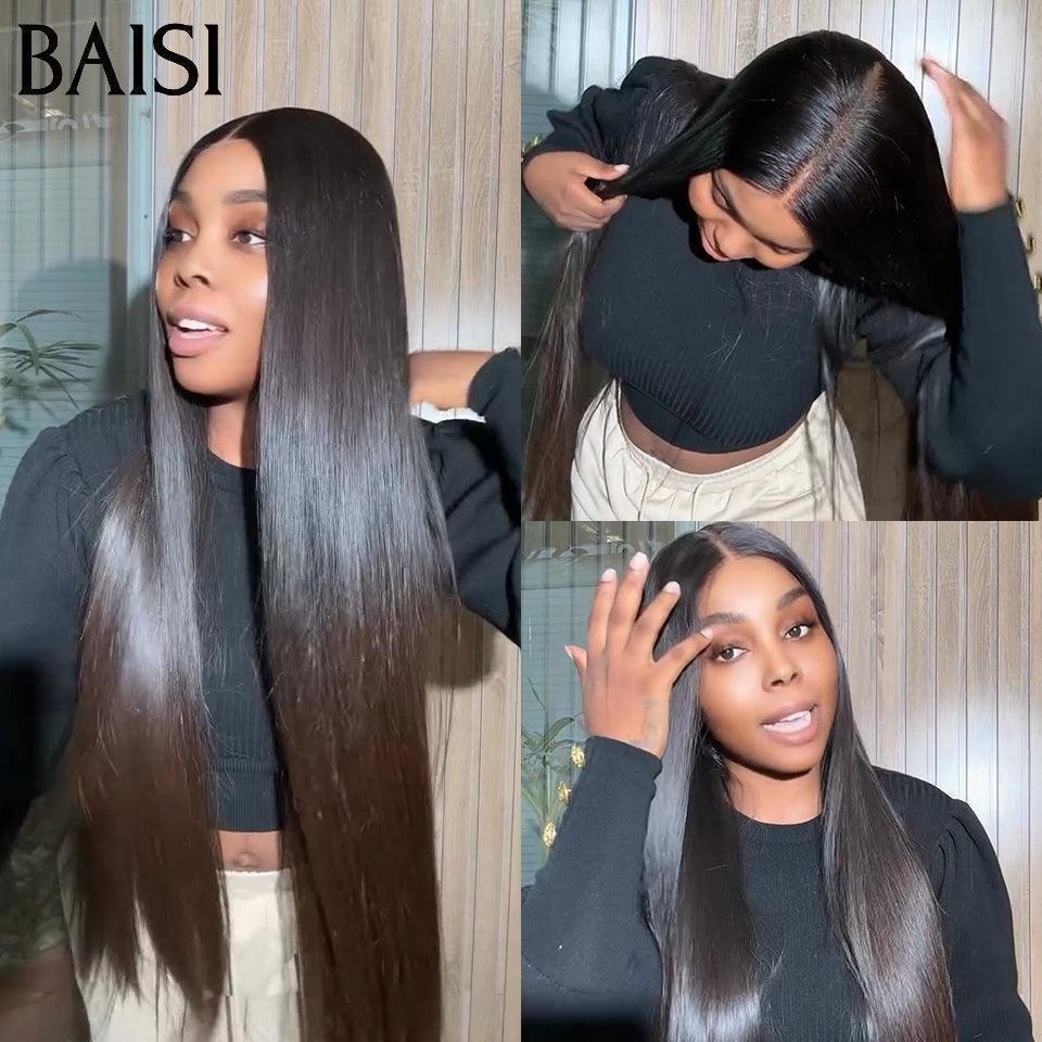 BAISI 100% Viêtnam Hair 2X6 lace 360€ de luxe  Perruque Naturelle Lisse BONE Straight 32 Pouces 250% Densité en 100% Cheveux humains  BS65