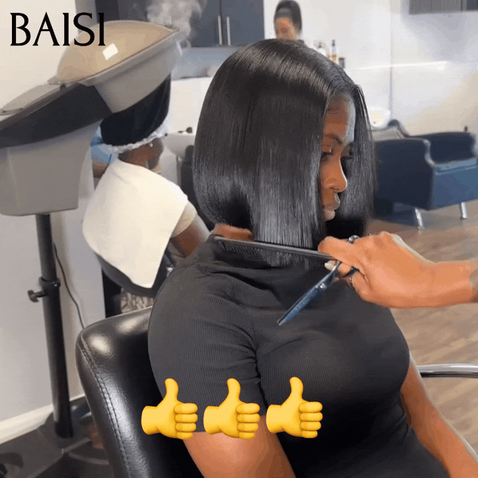 BAISI 4X4 raw hair 8 pouces lisse 66€ ou 100% Viêtnam Hair 2X6 Bob 85€ de luxe Perruque Naturelle Lisse BONE Straight 8 Pouces en 100% Cheveux humains  BS65