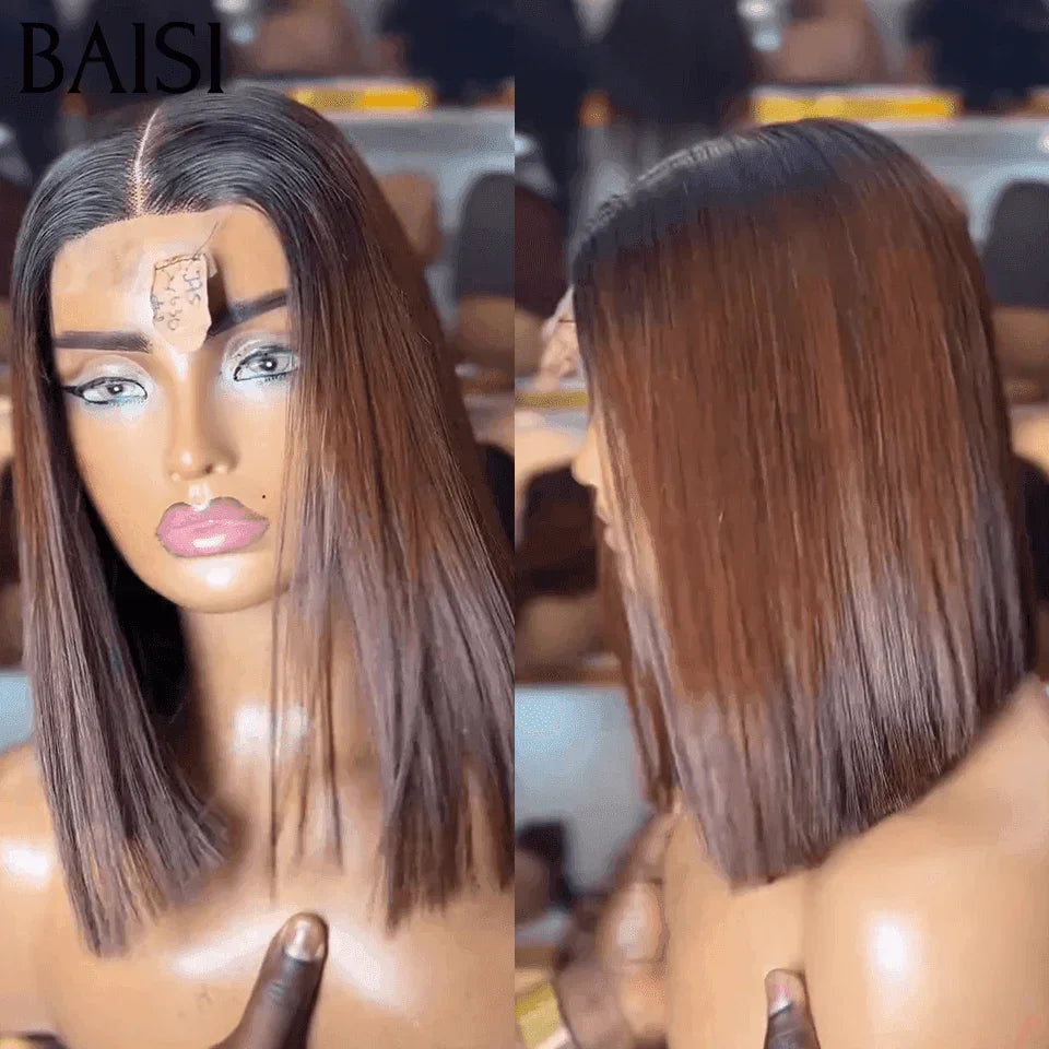BAISI 100% Vietnam Hair SDD BONE STRAIGHT 2x6 Lace Straight Wig #4T#613 Blonde €89 In 100% Human Hair