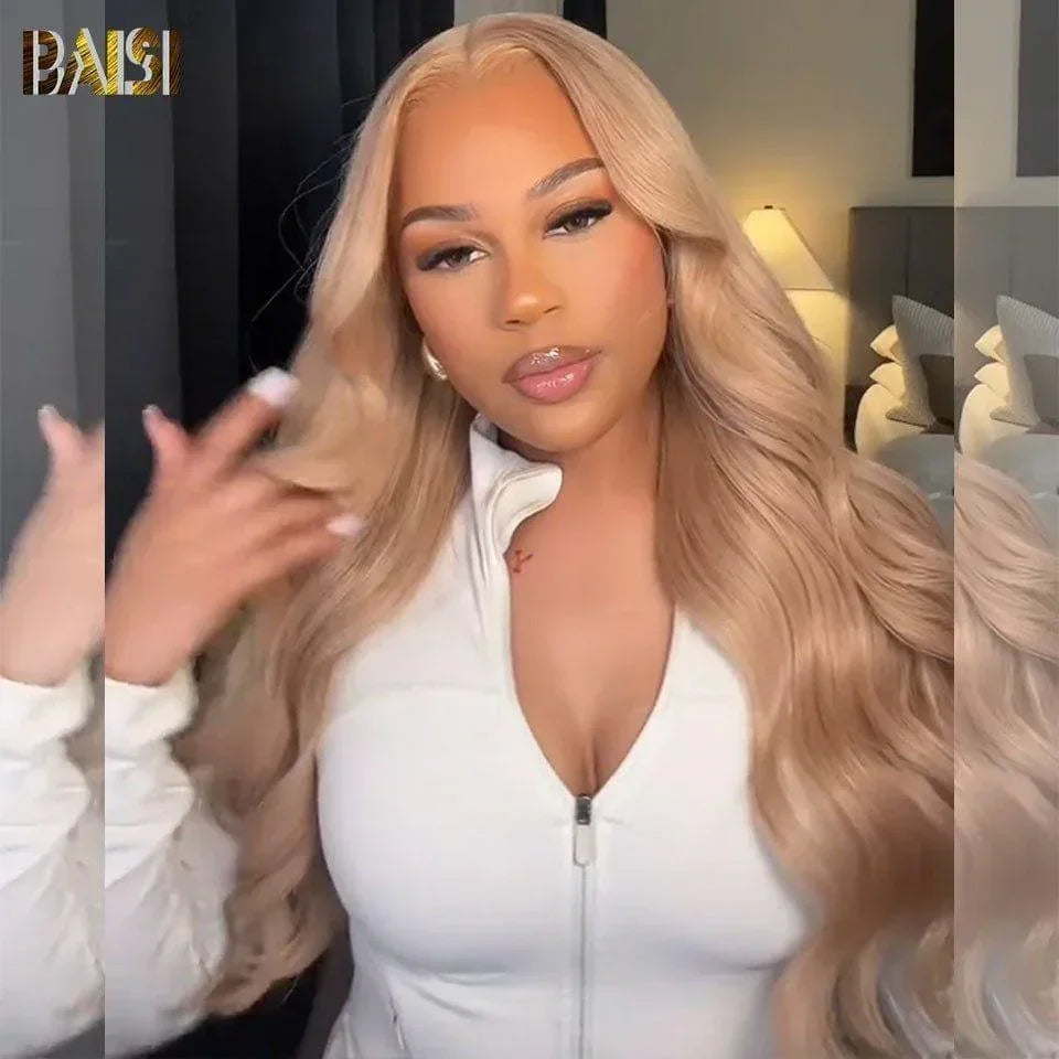 Parrucca frontale BAISI 13X4 con onda corporea nel colore n. 27 in capelli umani veri al 100%.