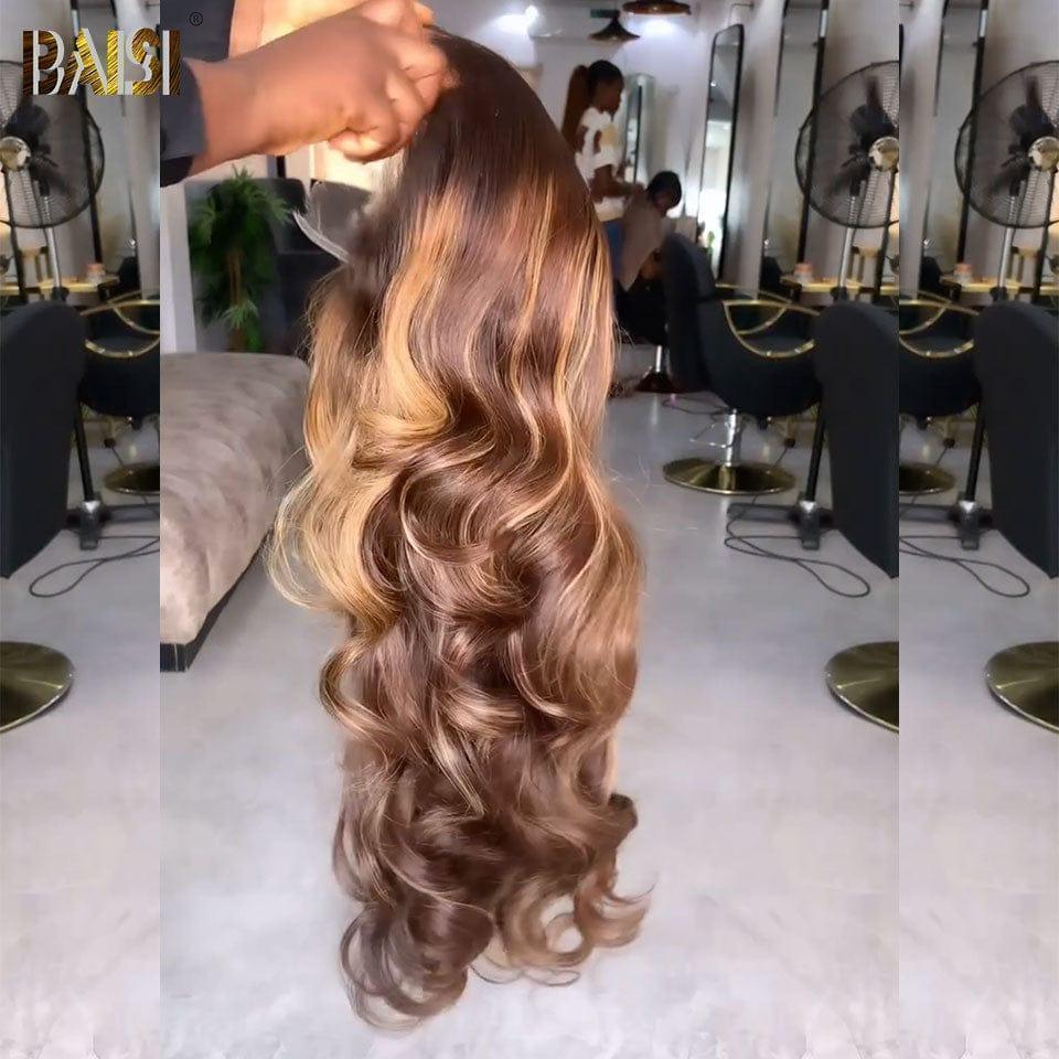 BAISI 13x4 Frontal Lace Perruque Body Wave En Couleur Mixed #4MIX#27