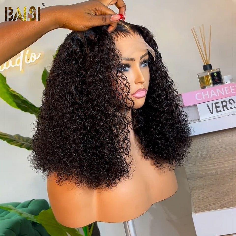 BAISI 13X4 Perruques de Luxe Curly A1 Fabriquées par les cheveux double drawn mèches vièges volume 250% densité  plus de 20 ans d' utilisations