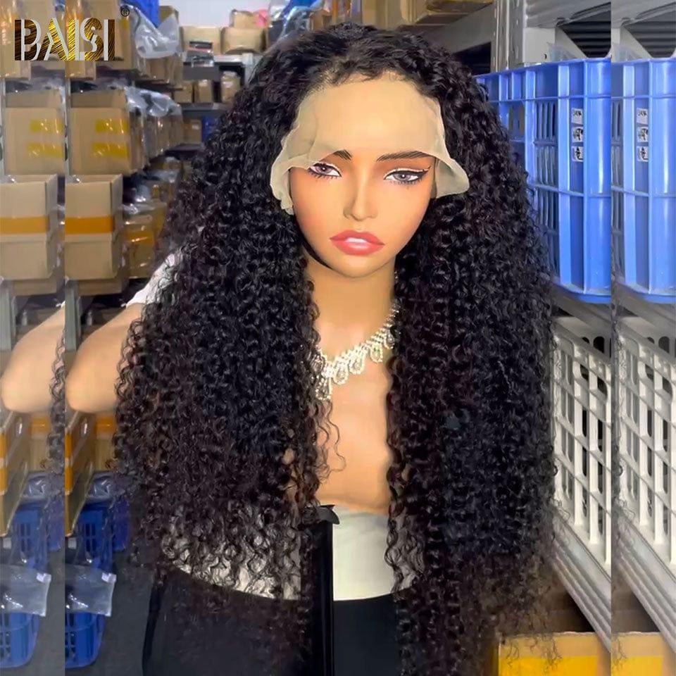 BAISI Compre 2 perucas no mínimo ao preço de fábrica do fornecedor, peruca Lace Frontal 13x6 kinky curly em 100% Raw Hair (sem código)