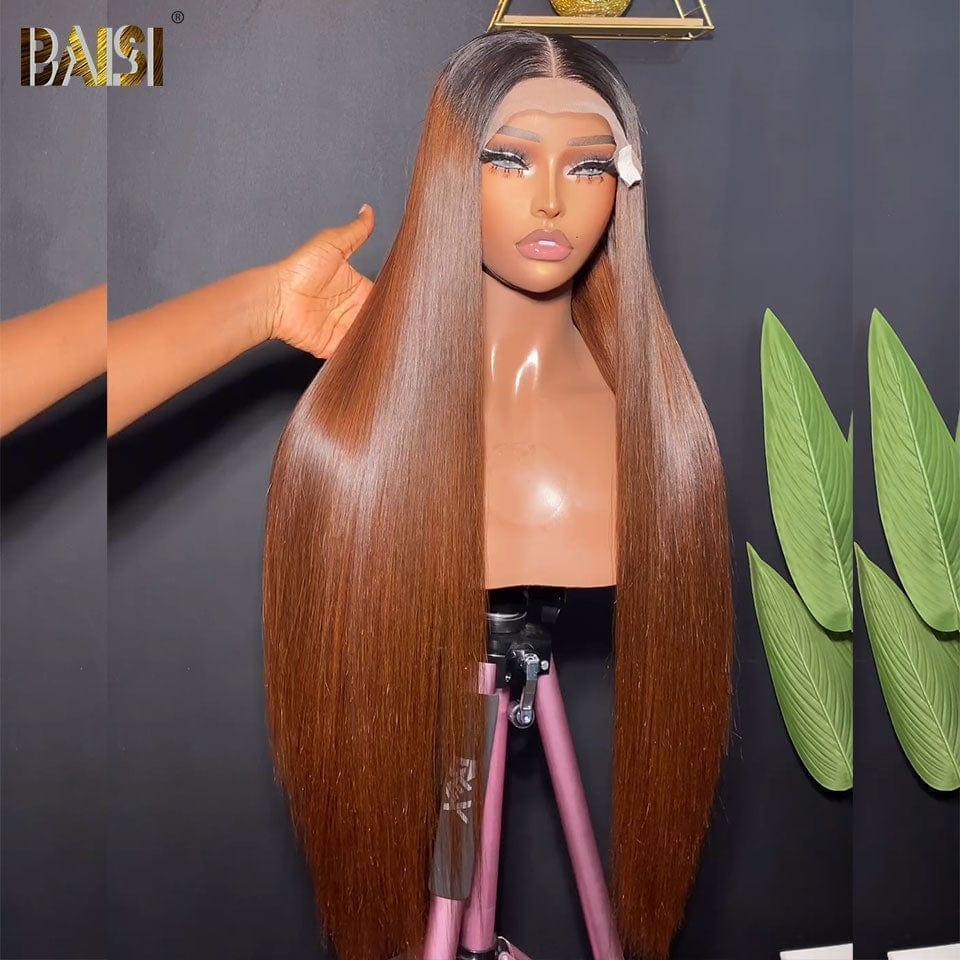 BAISI 4X4 lace Closure lisse en couleur marron 1BT4# en 100% vrais cheveux humains