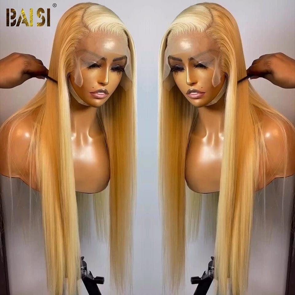 BAISI  Perruque Personnalisée De Haute Qualité Couleur Blonde #613 Lisse Straight