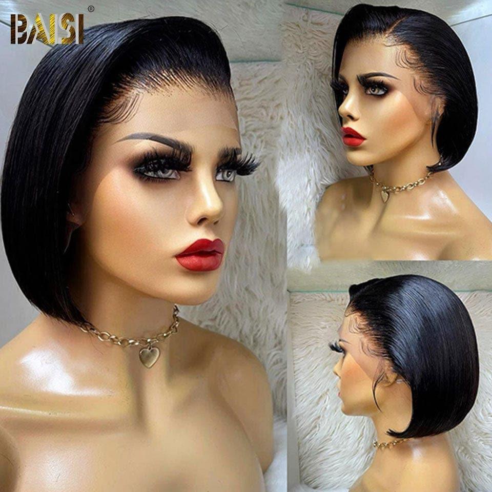 BAISI Compra 1 + 1 Gratis = 156€ 4x4 pizzo onda ad acqua 2 colori o 6 Parrucche Saldi 496€ in 100% capelli umani veri