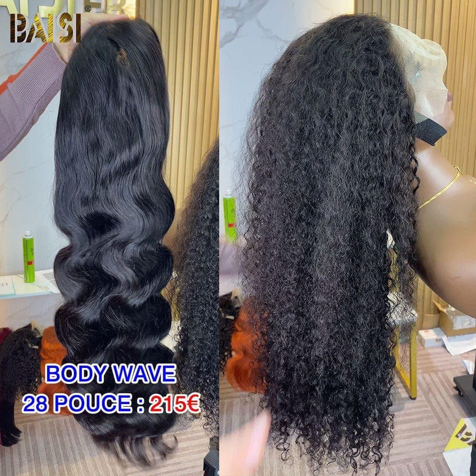 BAISI Acquista minimo 2 parrucche al prezzo di fabbrica Fornitore Frontal Parrucca Body Wave e Deep Wave in Nero o Marrone in 100% Capelli Umani