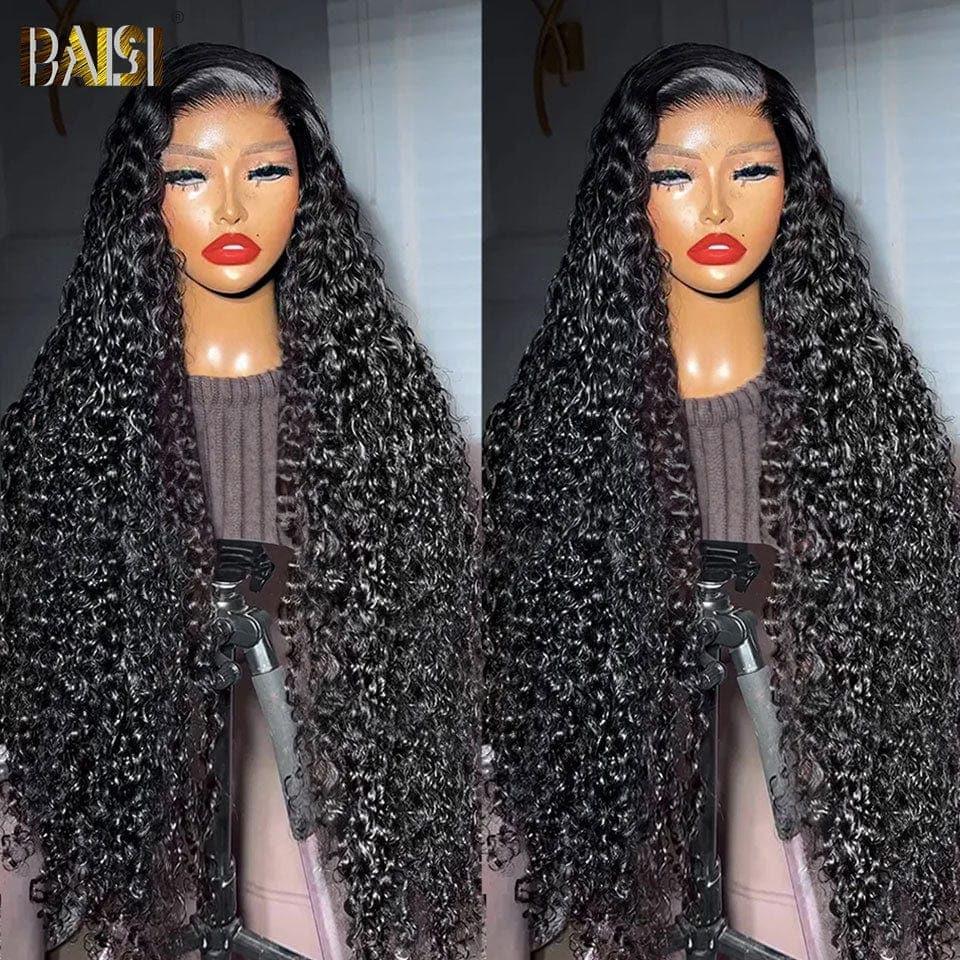 BAISI Natal PROMO Peruca Lace Front Curly com 300% de densidade, metade do preço, em 100% cabelo humano MP50