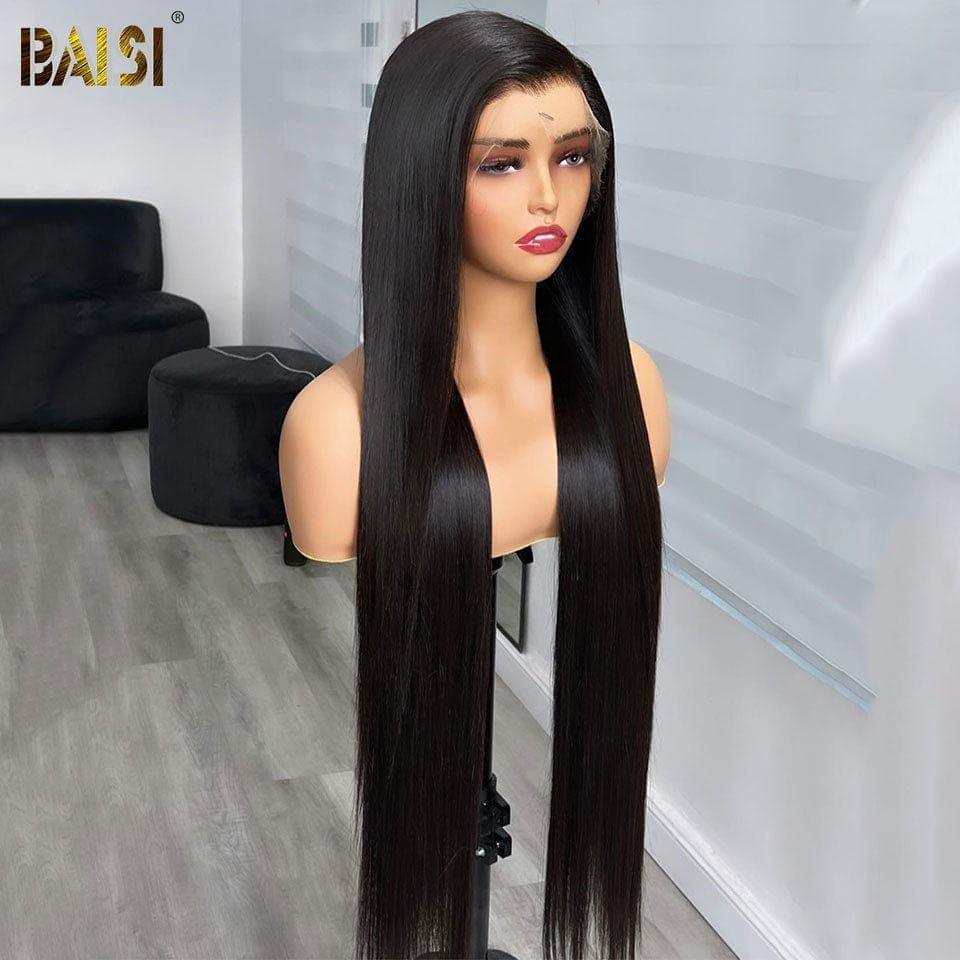 BAISI Peruca Lisa Frontal 13x4 Premium em 100% Raw Hair 24 polegadas D