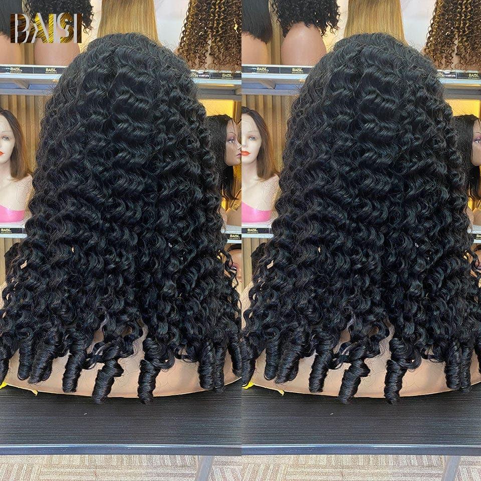 BAISI 13X6 Parrucche di Lusso Spring Ricci 16 Pollici 145€ A2 Realizzate con capelli double drawn