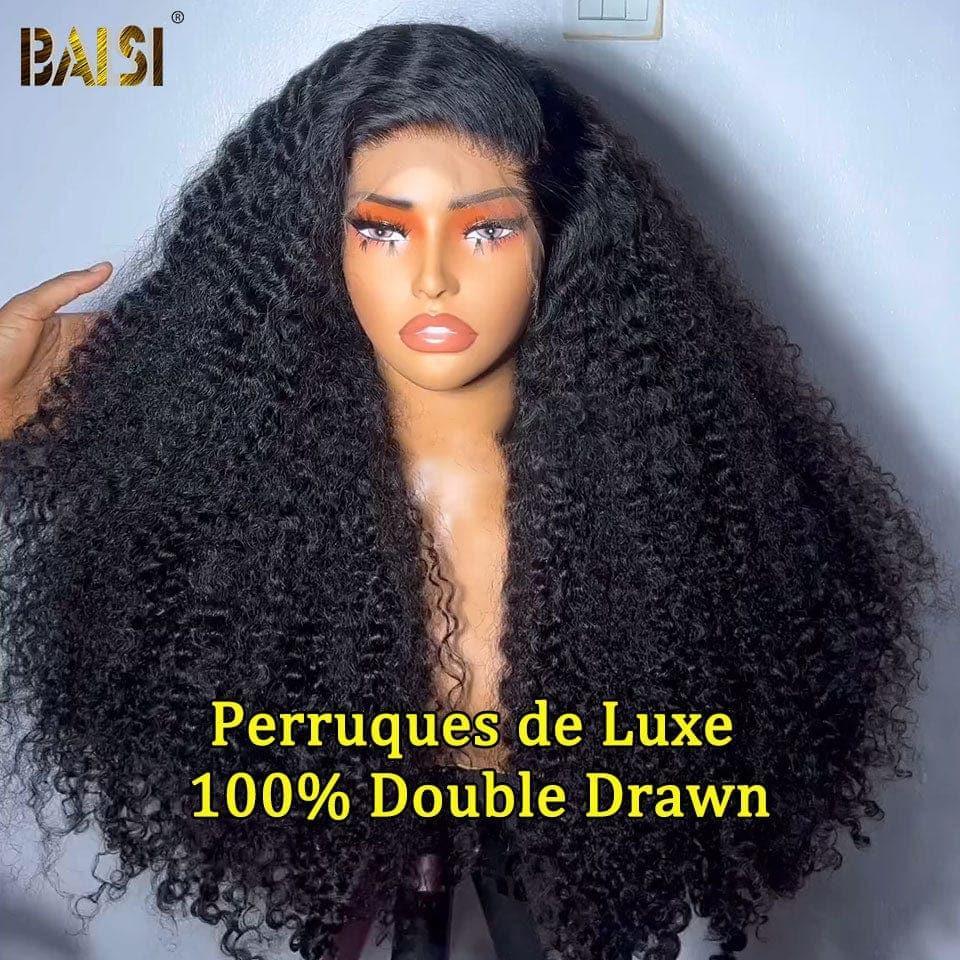 BAISI Achetez 2 perruques minimum au prix d'usine fournisseur en France TVA 0€ 48H arrivé 13X4 Perruques de Luxe Curly A1 Fabriquées par les cheveux double drawn Vietnam Hair 250% densité plus de 20 ans d' utilisations