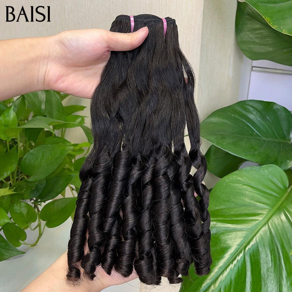BAISI 15A Grade 3 Boules de Tissages Cheveux Vierges 100% Vietename Hair Double Drawn Fumi Hair  Rose curly