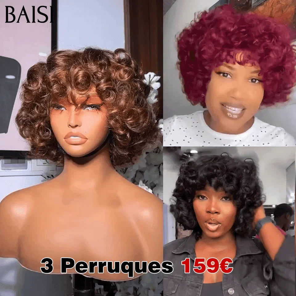 BAISI vente flash 3 perruques 159€ et 4 perruques 199€  en 100% vrais cheveux humains 199 euro FR38