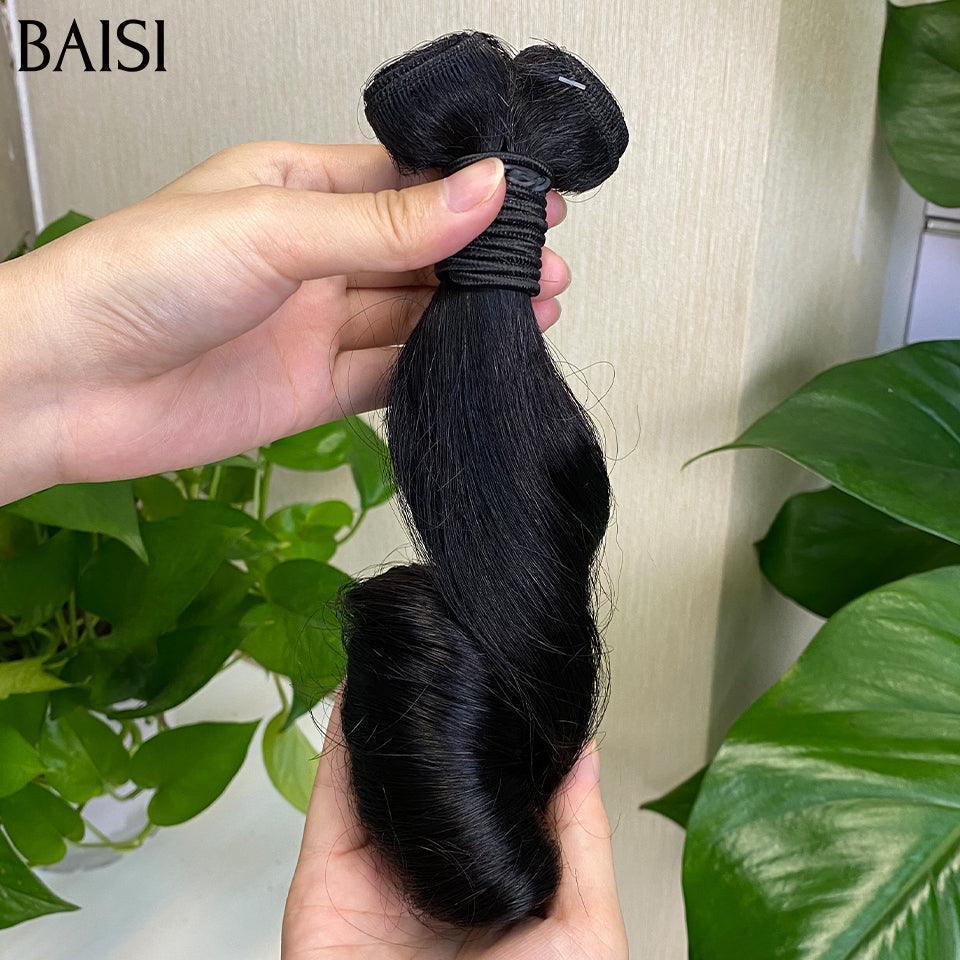 BAISI 15A Grade 3 Boules de Tissages Cheveux Vierges 100% Vietename Hair Double Drawn Fumi Hair boucy Curl