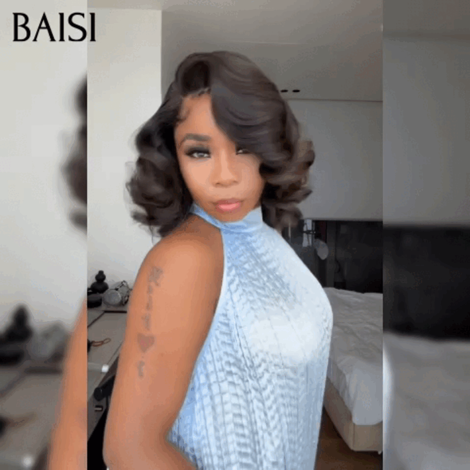 BAISI Offre Flash 70€ Perruque Bouclée Egg Wave NOIR ou  Bouncy curl 86€en 100% Cheveux Humains