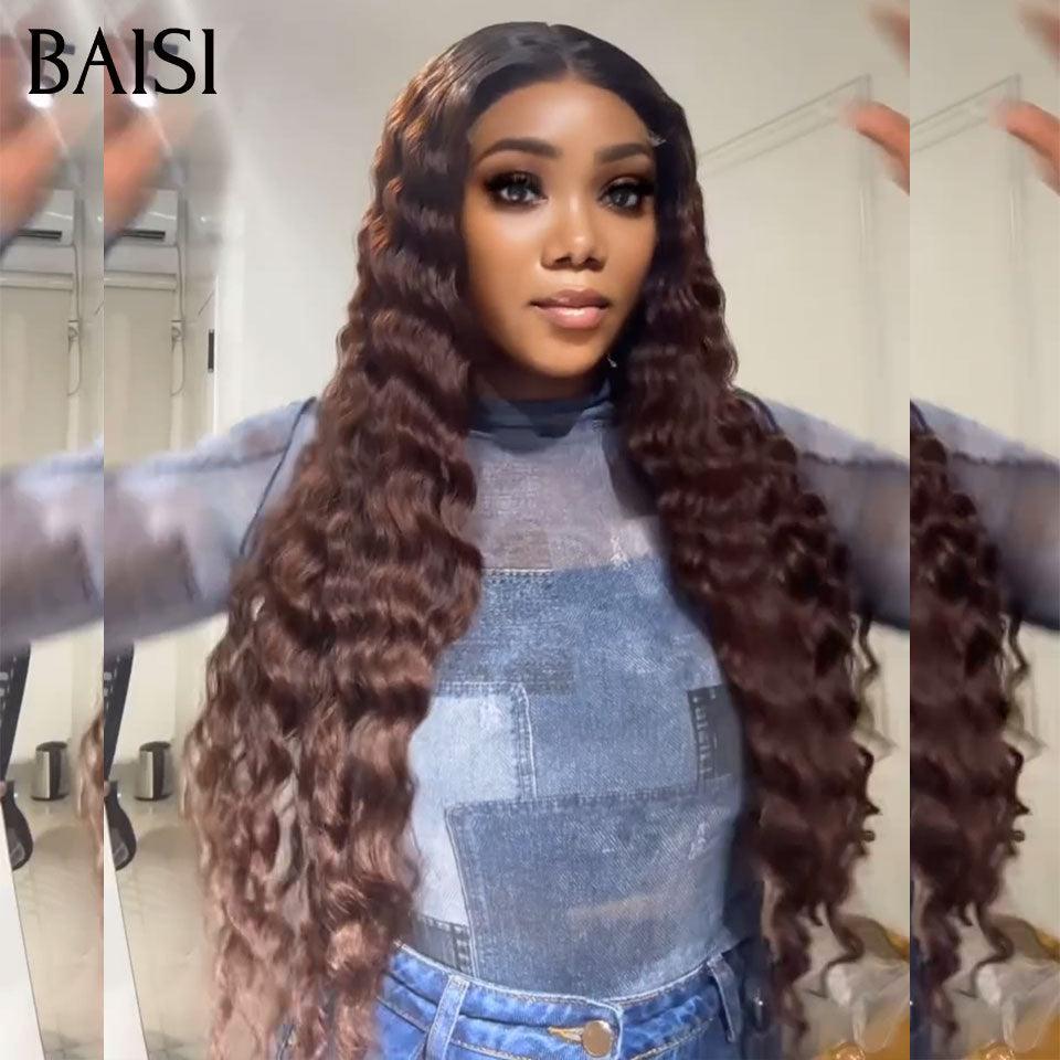 BAISI 2 perruques 299€ 13X4 lace deep wave 18 pouces et 4x4 lace body wave 18 pouces en 100% vrais cheveux humains