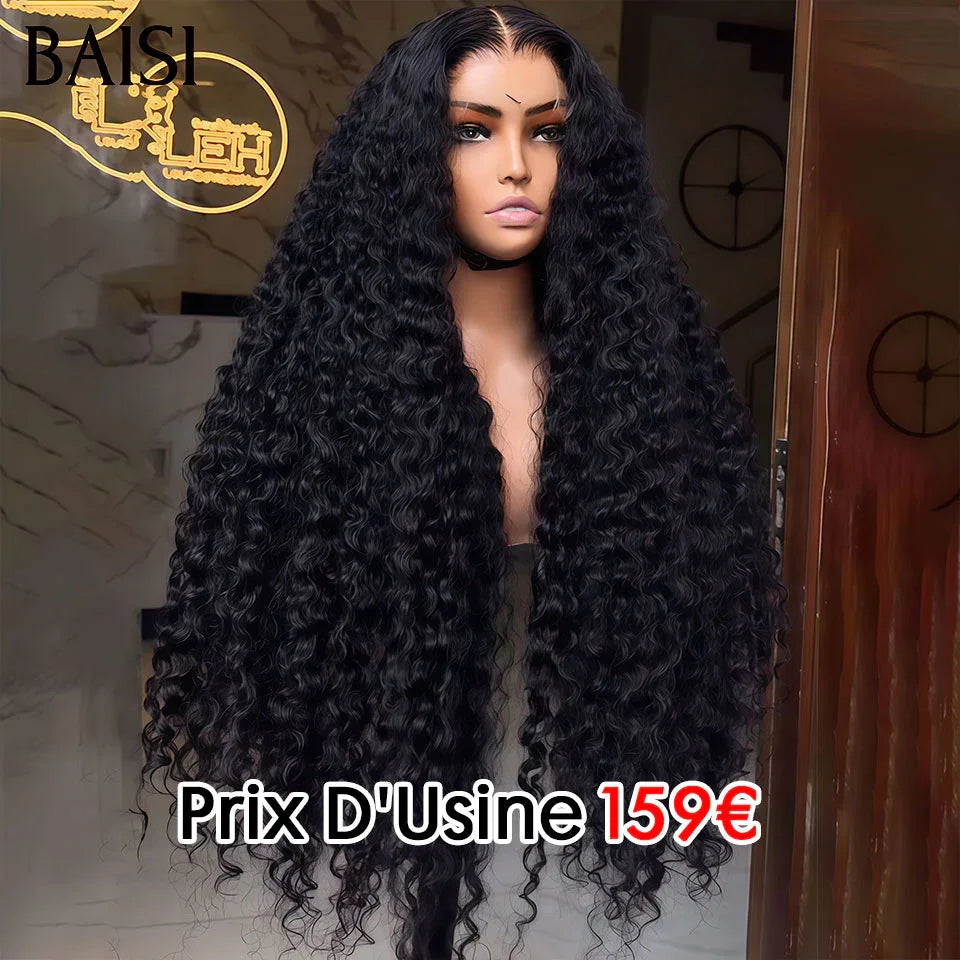 BAISI Achetez 2 perruques minimum au prix d'usine fournisseur lace frontal deep wave 28Pouces 159€ ou 13X4 lace Marron 1BT4# ou sans lace 18 pouces body wave  en 100% vrais cheveux humains (Pas Besoin De Code)