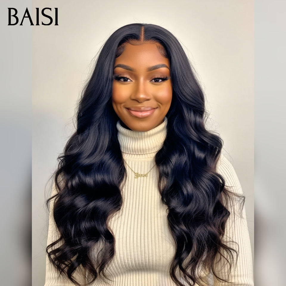 BAISI Conjunto de 3 perucas 4X4 lace 18 polegadas, liso, cacheado e body wave em 100% cabelo humano verdadeiro 199 euro FR38