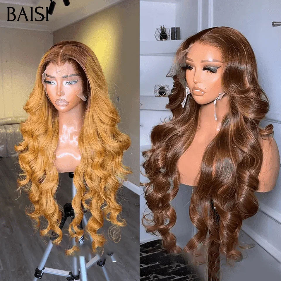 BAISI 2 Perruques 338€ 13X4 laces  boby wave Couleurs personnalisées en 100% Cheveux Humains FR38