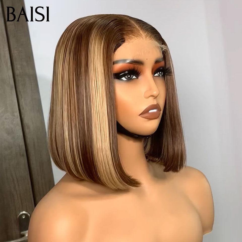 BAISI SDD 100% Capelli Vietnamiti Bob 86€ parrucca bob liscia colore 2X6 lace 1BT4# 8 pollici e 13X4 lace 4/27# 12 pollici in saldo in 100% veri capelli umani 198€ Codice: BS50