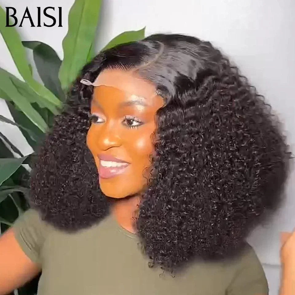 BAISI Acquista almeno 2 parrucche al prezzo di fabbrica fornitore parrucca CURLY O afro curl con frangia in colore arancione in 100% capelli umani veri