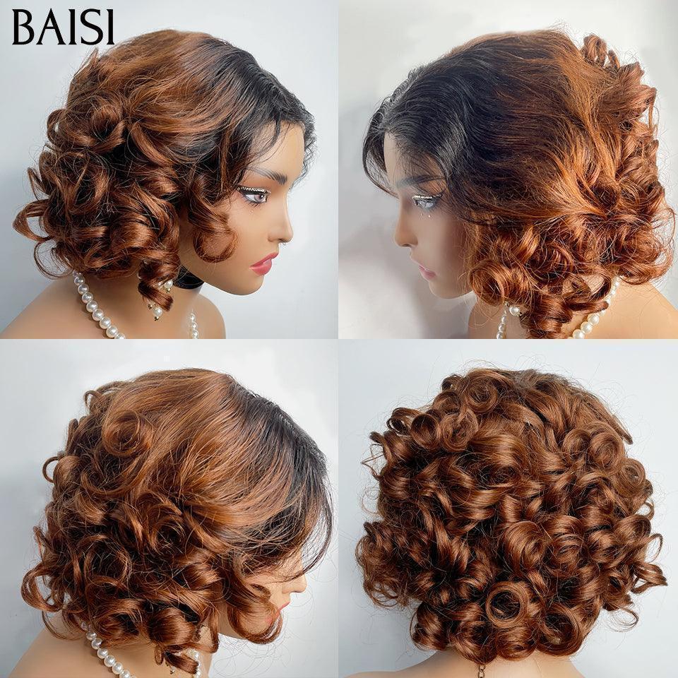 BAISI Acquista almeno 2 parrucche al prezzo di fabbrica fornitore Parrucca 4*4 Pixie 1B33# in 100% Capelli Umani Nessun Codice Necessario