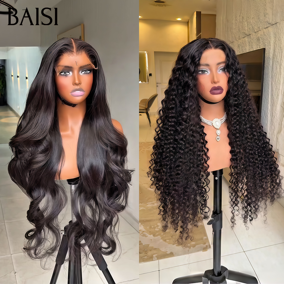 BAISI Lot de 2 perruques en France 13x4 lace frontal 24 Pouces Body wave et curly wave en 100% vrais cheveux humains 200 euro  Réduction avec code promo CODE VIP400