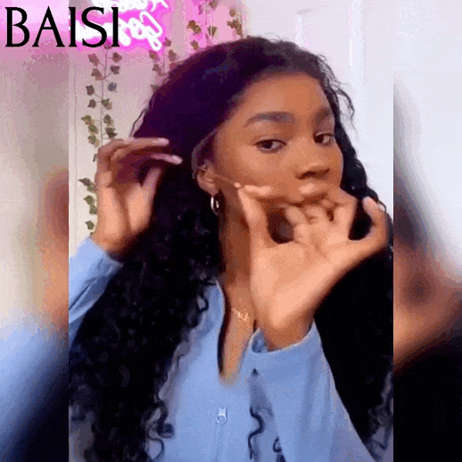 BAISI  Upgrade Invisible Strap 360 Frontal Curly bouclée Adjustable cordes invisible et réglable Pré-plucked Pas Besoin de Colle 250% densité en 100% Raw Hair Lace déjà couper