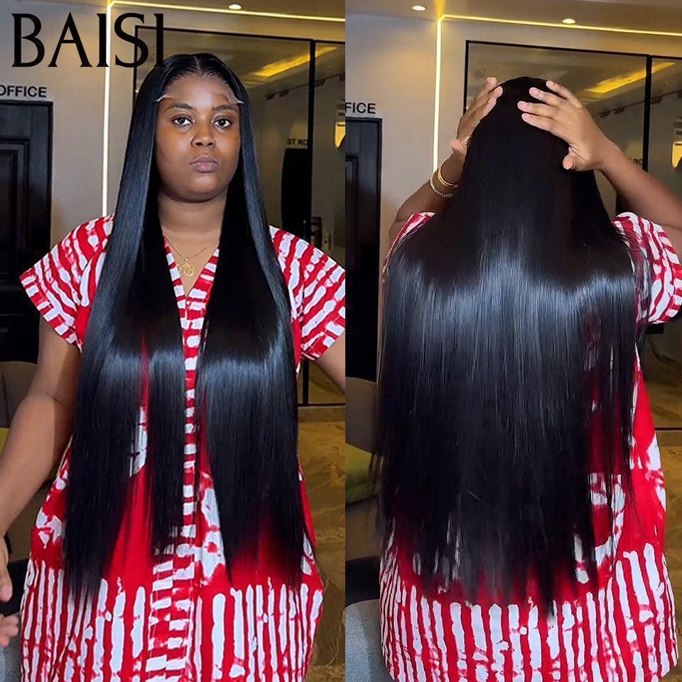 Parrucche di lusso in pizzo BAISI 4x4 100% capelli vietnamiti volume dritto 250% densità A1 Realizzata con capelli vergini a doppia trafilatura