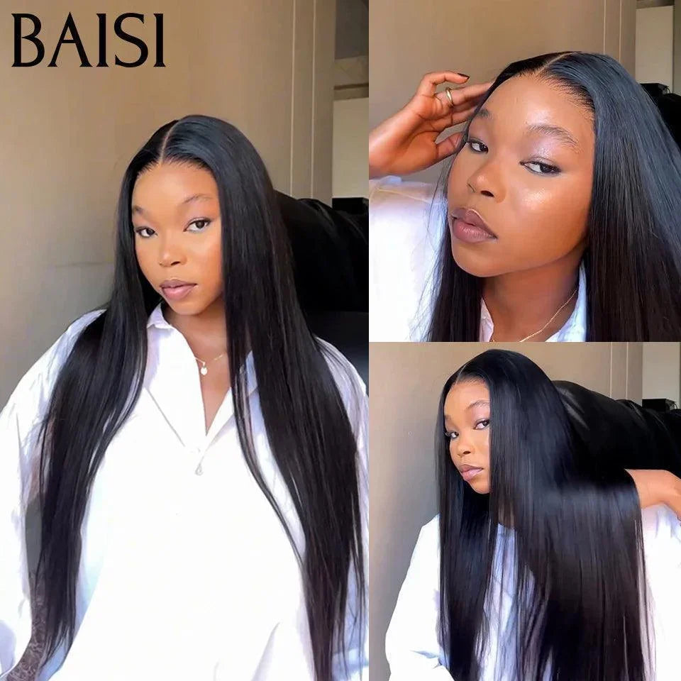 BAISI Achetez 2 perruques minimum au prix d'usine fournisseur en France TVA 0€ 48H arrivé Perruque Naturelle En Lace Frontal Lisse 10 pouce bob 69€ En 100% Cheveux Humains  (Pas Besoin de Code)