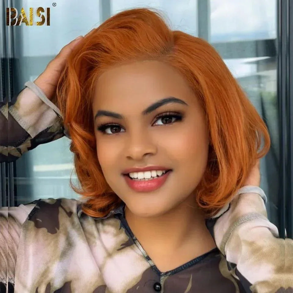 BAISI 2 Parrucche Pixie Sconto di 100€ con codice promo colore NERO e Mix in 100% veri capelli umani FR38