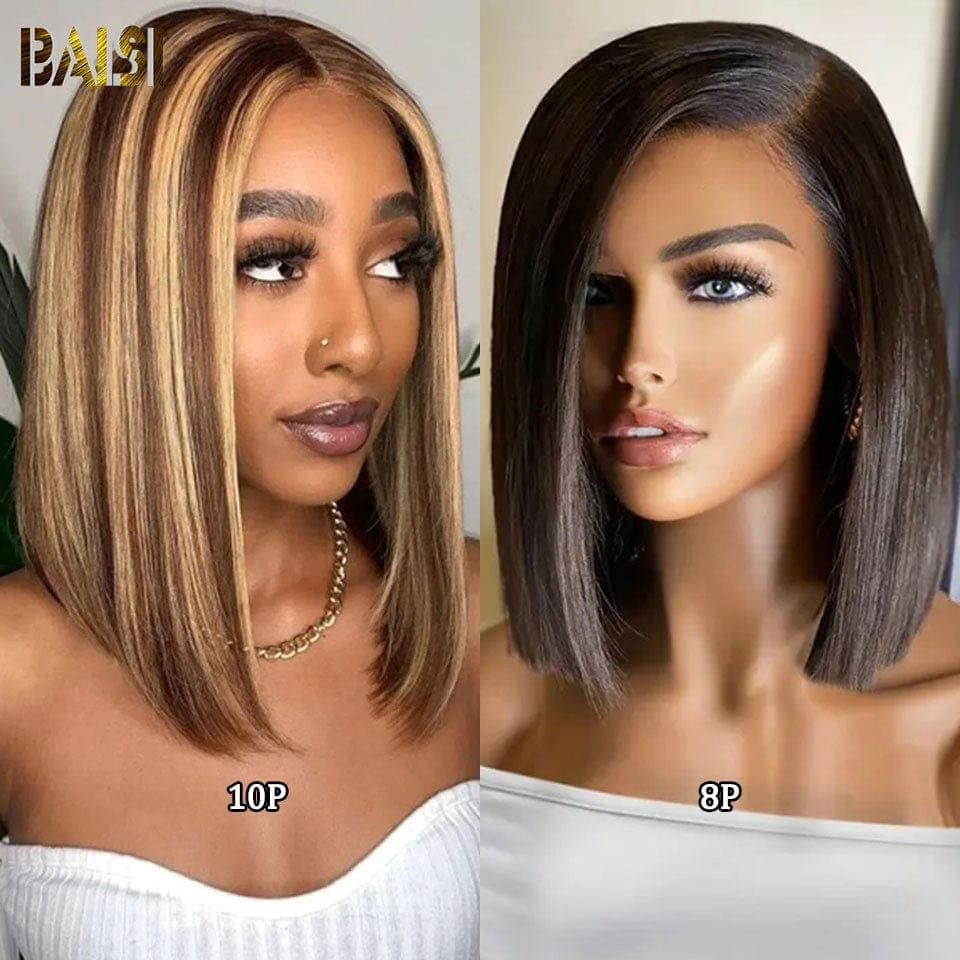 BAISI BLACK FRIDAY 1 bob liso closure lace 4X4 8 polegadas 72€ ou 2 perucas bob 190€ sem cola, fácil de usar em 100% cabelo humano verdadeiro, lace já cortado