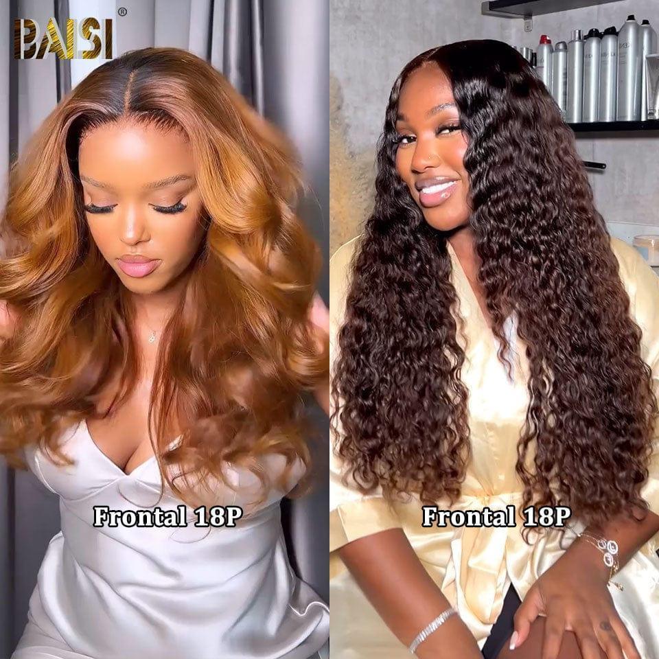 BAISI 2 Curtas 75€ afro pixie Sem Cola ou 2 Perucas sem cola body wave e curly wave 18 pouces em 100% cabelo humano verdadeiro VIP150