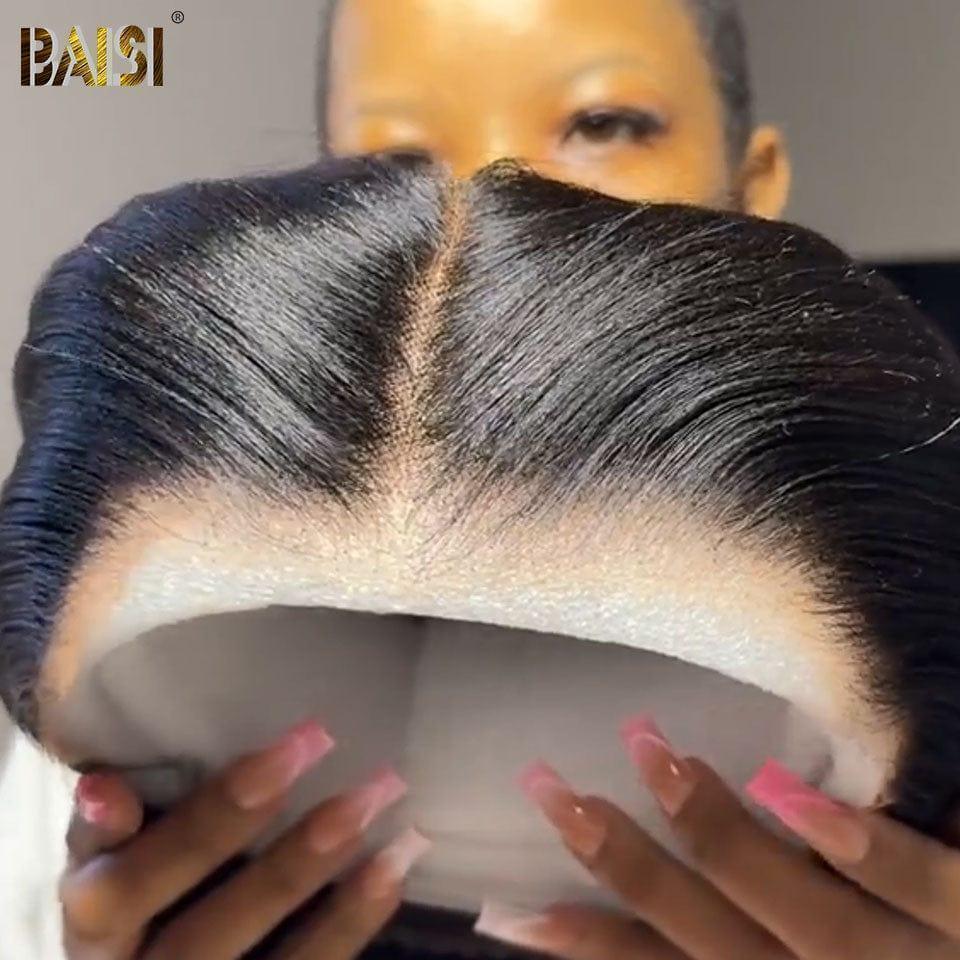 BAISI frontal em renda 13x4 liso 20 polegadas Raw Hair 120€ ou 2 perucas 314€ sem cola, fácil de usar e renda já cortada em 100% cabelo humano verdadeiro