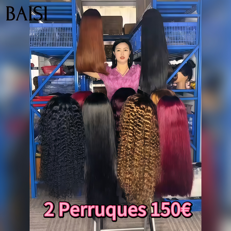 BAISI 1 Perruques en Soldes 80€ modèle au hasard selon le stock Facile à Revendre PROMO Prix Fournisseur en 100% Cheveux Humains