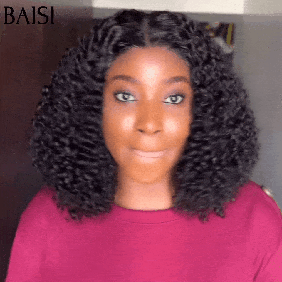 BAISI Oferta Flash 139€ 300% densidade 14 Polegadas 4X4 Peruca de Luxo curly wave double drawn madeixas virgens volume em 100% Cabelos Humanos