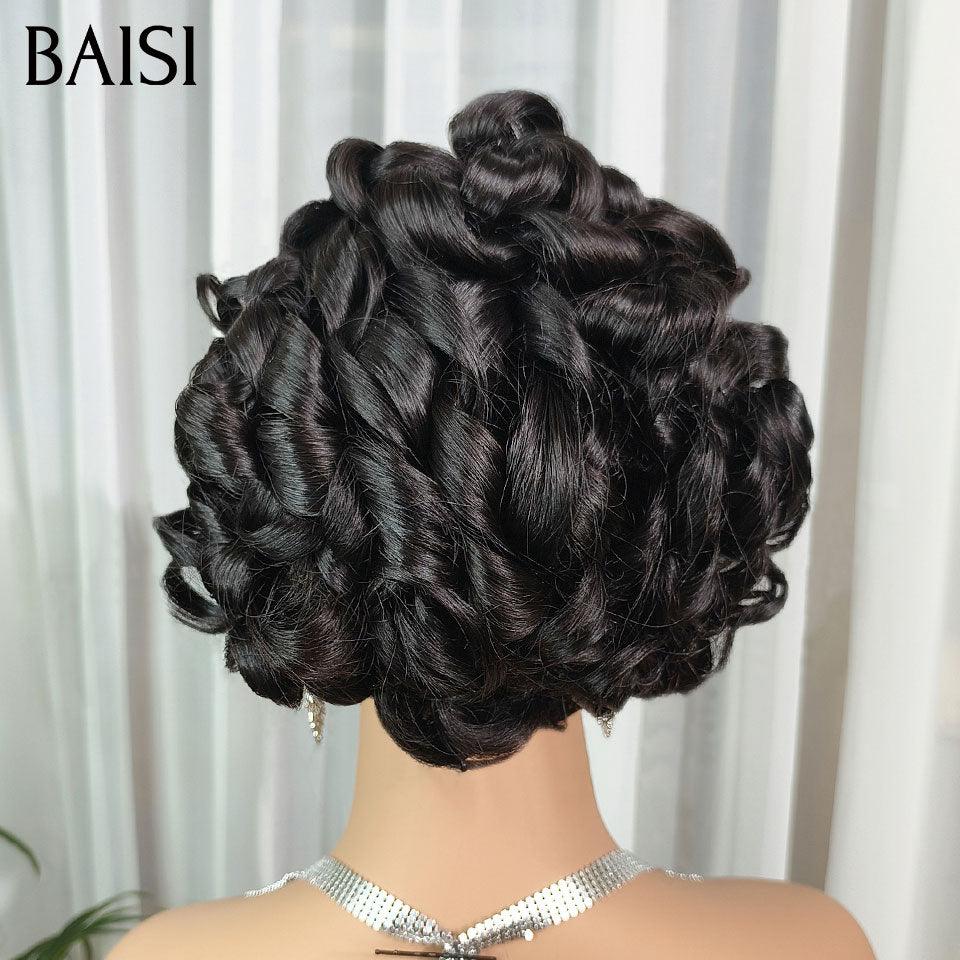 BAISI Coiffure de luxe Vivien Perruques Mariage Prête à porter chignon et personalisation comme sur la vidéo 100% identique avec lace frontale pour mariage ou événement spécial