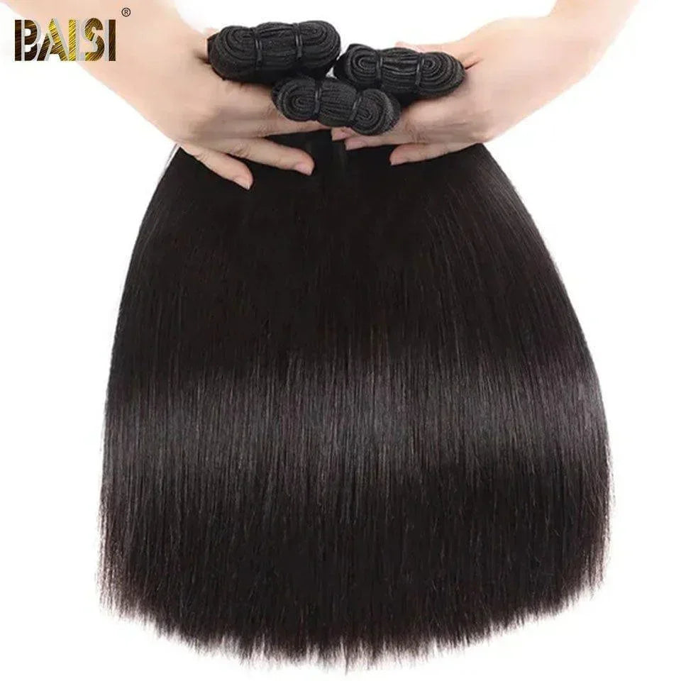 BAISI 15A Grado 3 Palla Capelli Vergini Tesse Lisci Lusso Alta Qualità 100% Capelli Umani Capelli Vietnam 300 Grammi